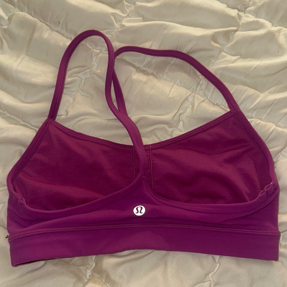 Lululemon Athletica Purple Sports Bra with Crossed Straps